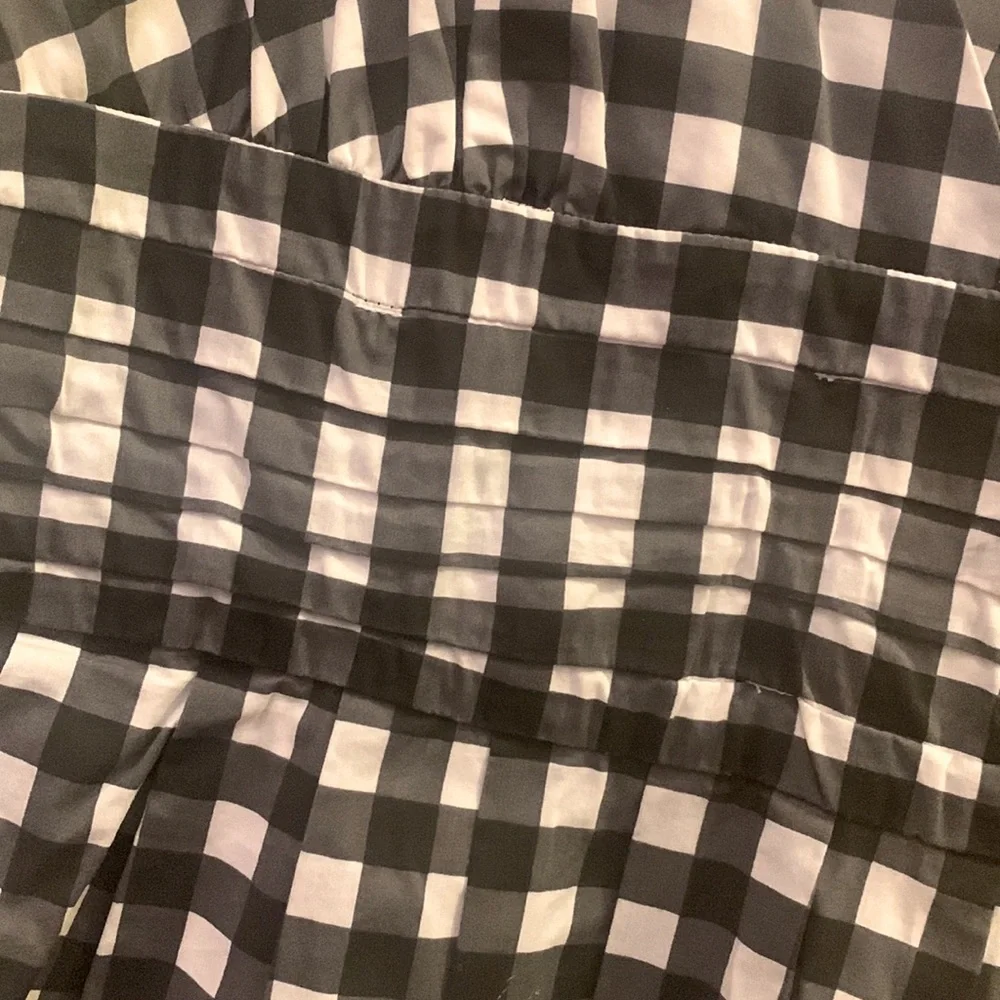 🌻 HOST PICK 🌻 Banana Republic Black & White Gingham Spaghetti Strap Dress - Picture 4 of 6